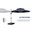 Parasol d'extérieur double en porte-à-faux extérieur avec base Ronud-1799426326-1799426334