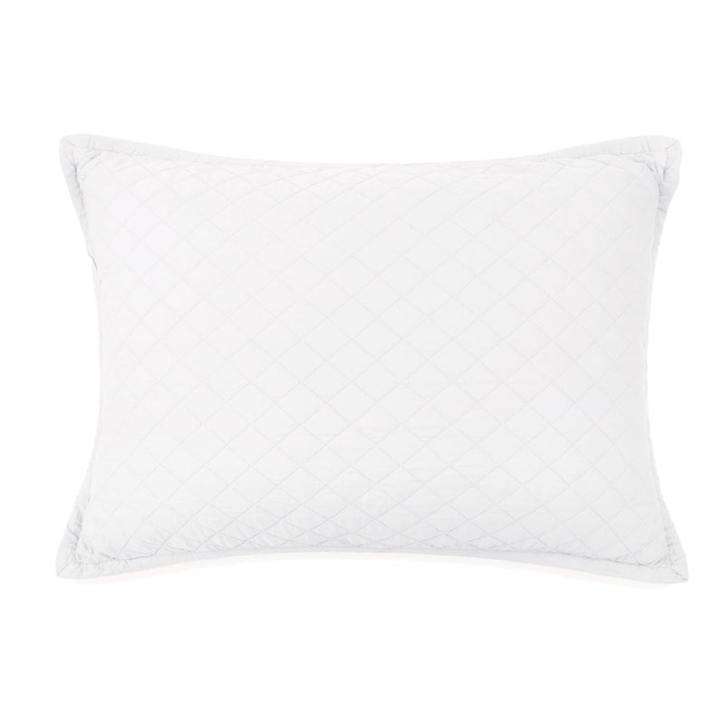  Taie décorative 100% satin de coton Monaco, Très grand lit, Blanc