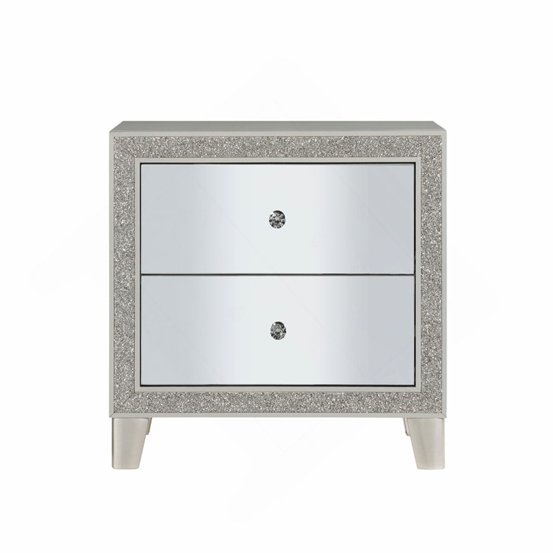 Table de chevet à finition miroir Sliverfluff