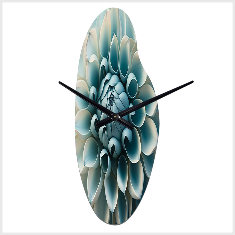 Horloge murale incurvée bleue Yakubu, Médium