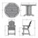 Anette 4-Person 48" Round, Counter-Height Dining Set