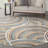 Aramus Machine Washable Abstract Ivory/Multi Rug-1036863931