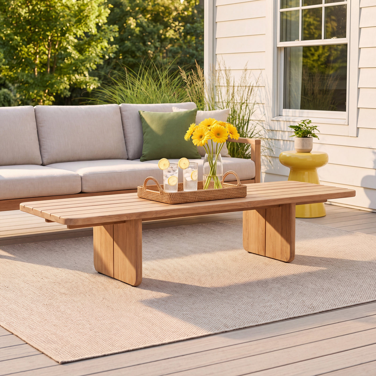 Melany 65" Teak Patio Table