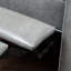 Fauteuil inclinable avec fonction de poussée manuelle FlowLuxe, similicuir compact de 26,75 pouces de large et revêtu de gris neutre
