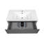 Meuble-lavabo mural moderne avec lavabo | Collection Carlota Grey Matte | Panneau de fibres à densité moyenne non-toxique résistant au feu - 32 po - Collection Diamant 32 po