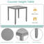 Ensemble de table de salle à manger 5 pièces, ensemble de table de salle à manger carrée en bois pour 4 personnes, ensemble de table de cuisine à hauteur de comptoir avec table carrée et 4 chaises rembourrées pour petits espaces