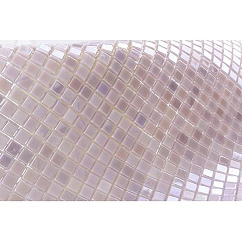 Galaxy 0.3125 in. x 0.3125 in. Iridescent Glass Pressed Edge Tiny Square Mosaic Wall Pool & Floor Tile, Light Purple