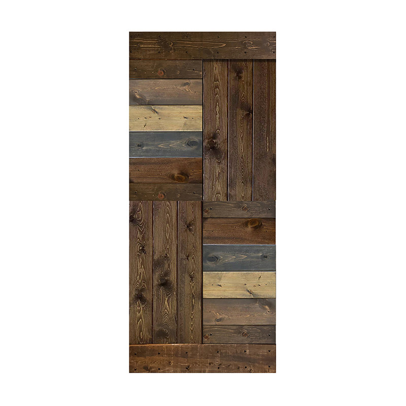 Porte de grange coulissante de style S brevetée sans quincaillerie d'installation (dalle de porte seulement) - Assemblage requis