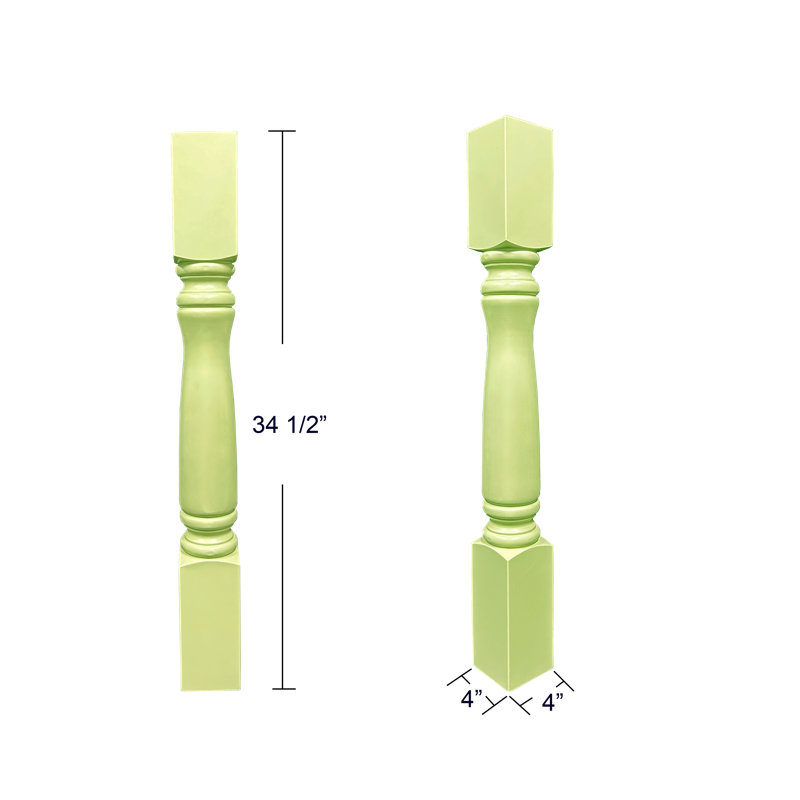 34.5'' H x 4'' W x 4'' D Wood Corner Moulding