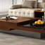 Light luxury rectangular marble coffee table-767320105