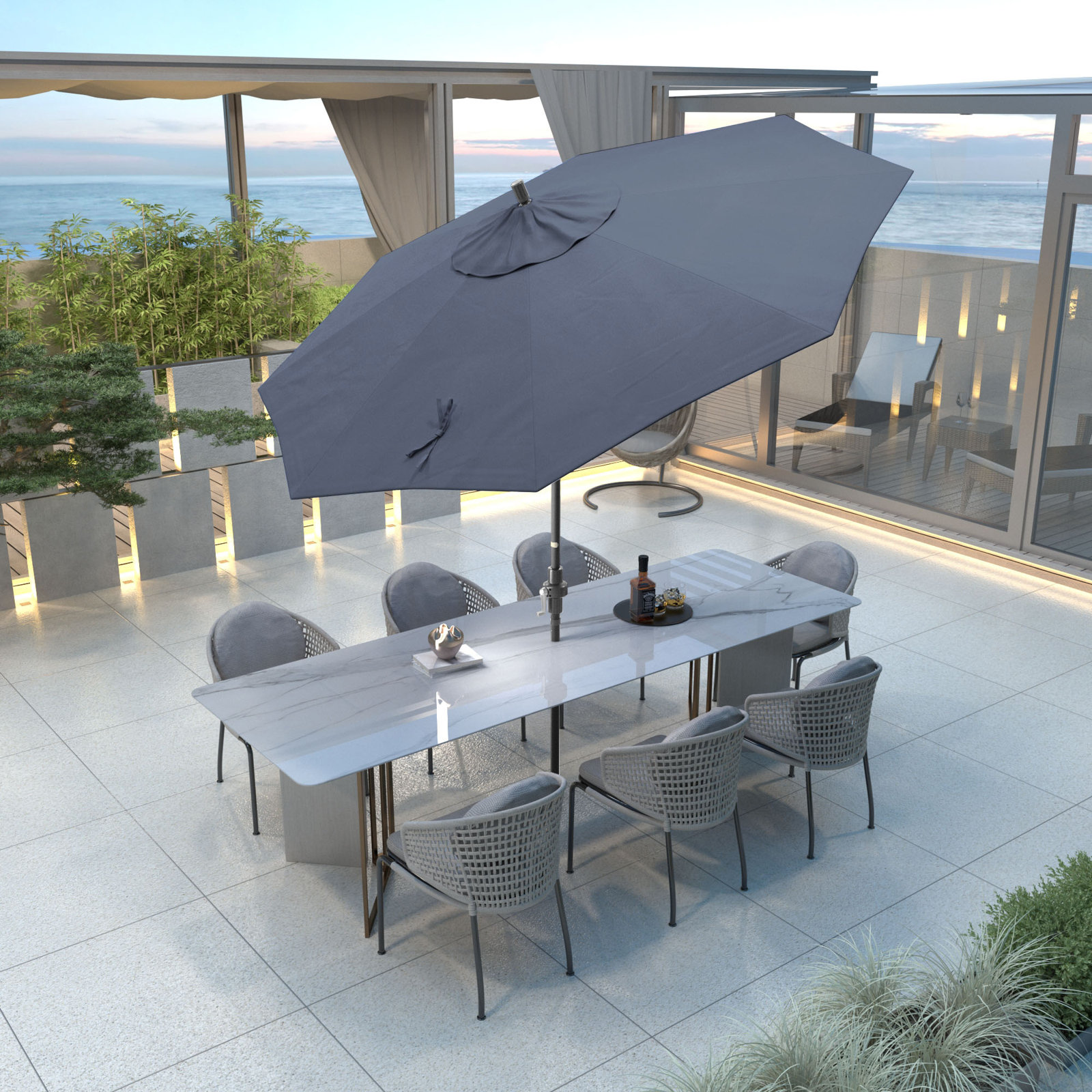 108'' Sunbrella® Outdoor Umbrella, Canvas Regatta Sunbrella® Canvas