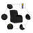  Massage Recliner Chair Black Faux Leather Single