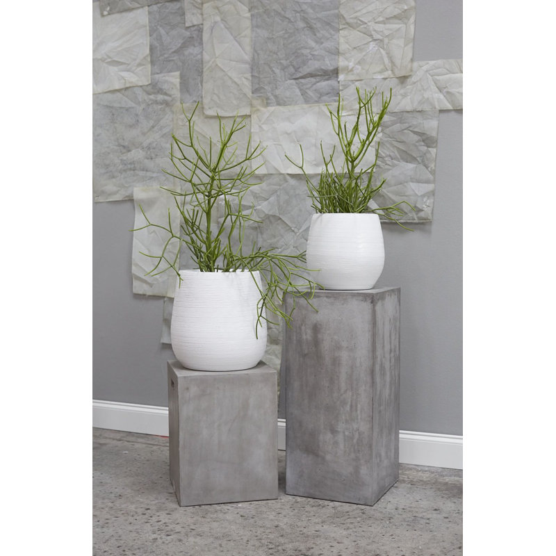 Hetherton Handmade Ceramic Pot Planter, 10.75" H x 11.5" W x 11.5" D