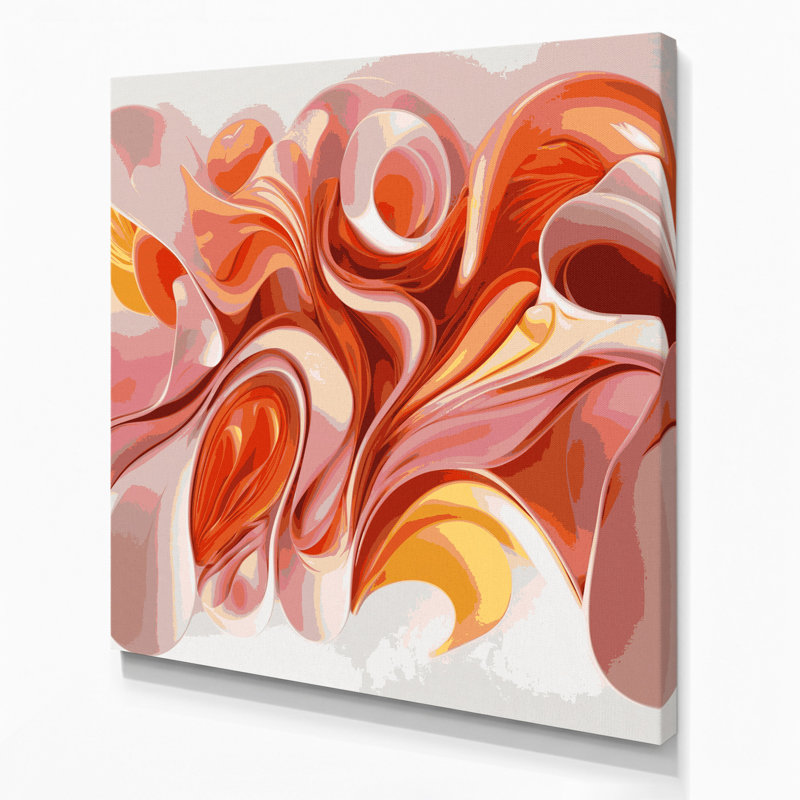 «Lyrical Abstraction», art mural sur toile grise, H 12 po x l 12 po