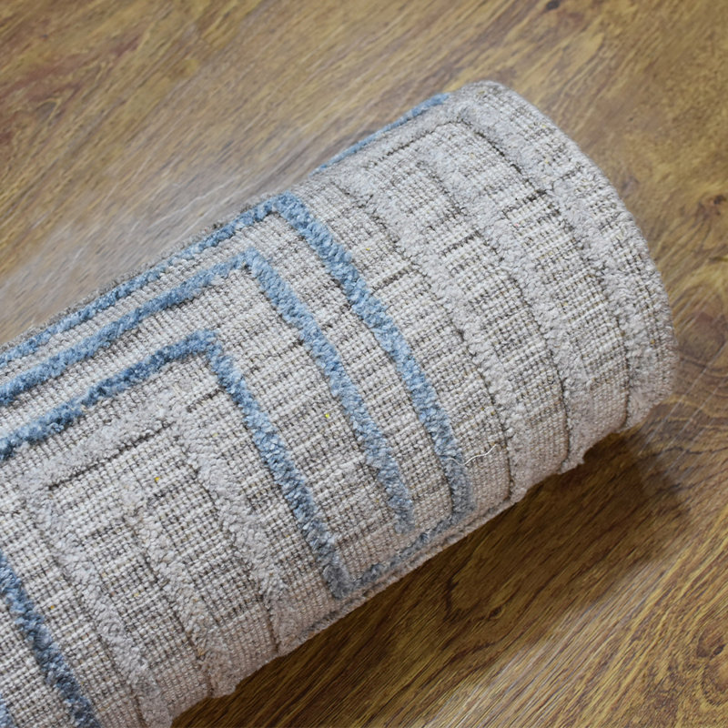 Hand Woven Overtufted Kilim Geometric Polypropylene Ivory Multicolor, Area Rugs, Rectangle 4'x6'