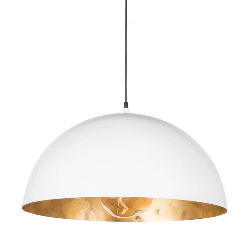 Luminaire suspendu Sigmund, H 12,75 po x l 23,5 po x P 23,5 po, Blanc