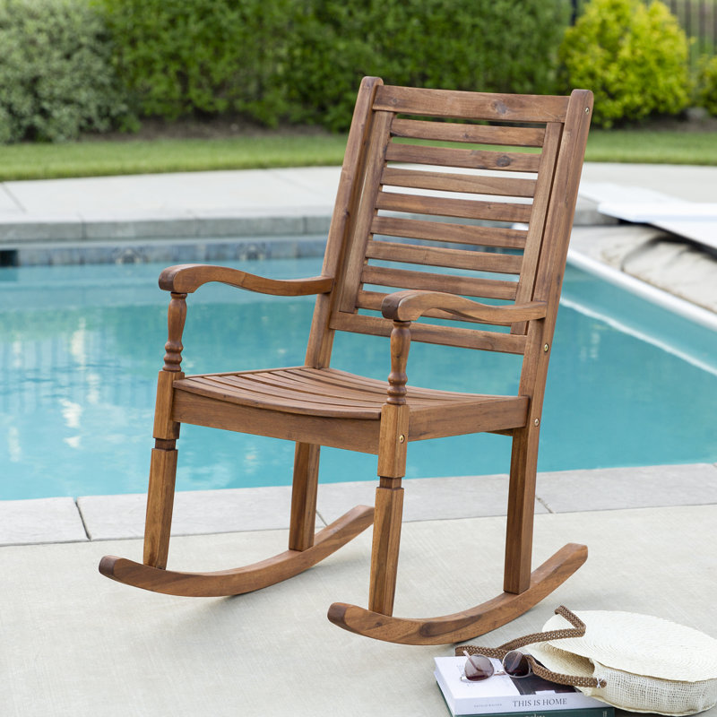 Raiah Acacia Outdoor Chair, Brown
