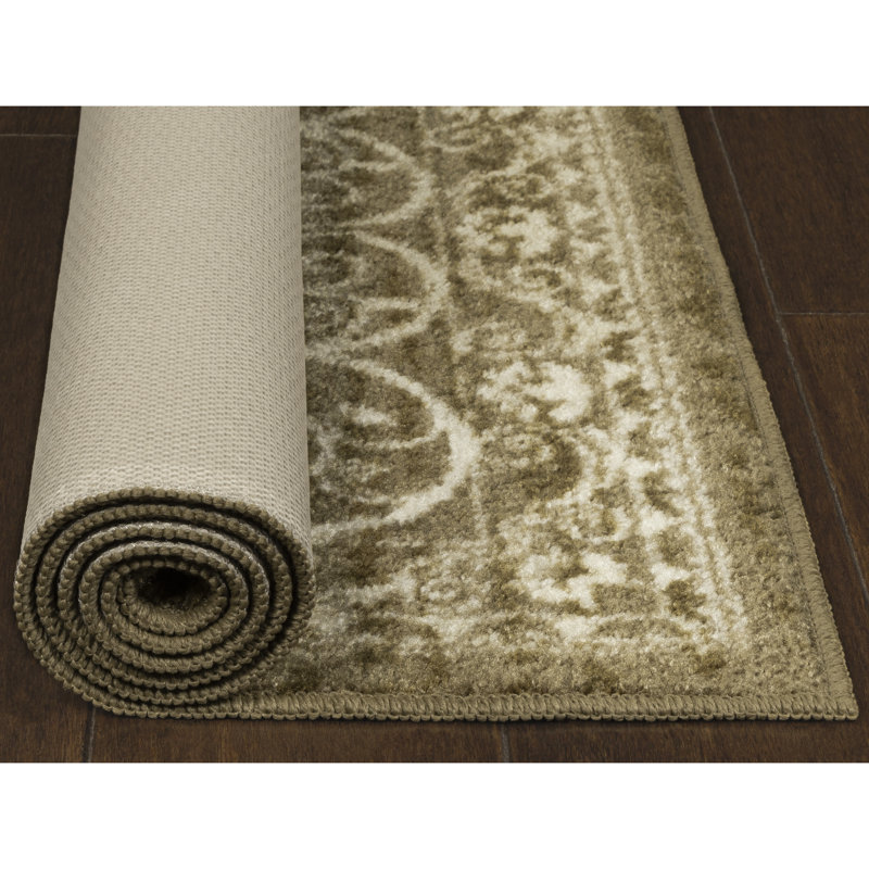 Tapis oriental intense Dreyfuss, Rectangle 5 pi x 7 pi, Beige 