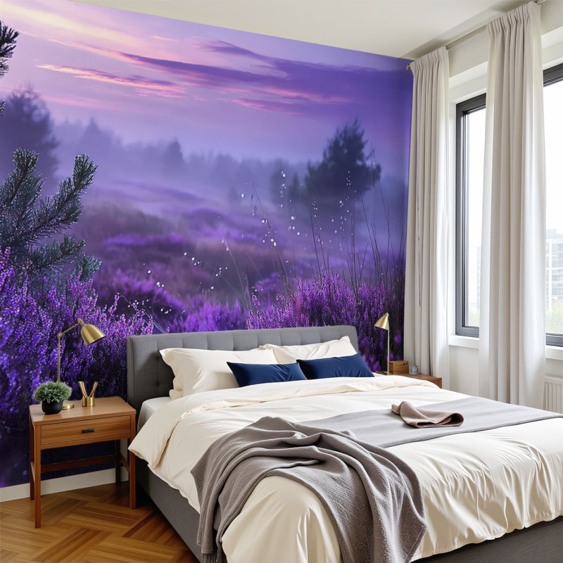 Murale auto-adhésive moderne pour la chambre à coucher Peel and Stick 96 "x 69", L 96 po x l 69 po