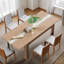 Table de salle à manger extensible 54 à 84 po pour 4 à 8 personnes, table de cuisine en bois, avec chemin de table inclus - naturel-175776971