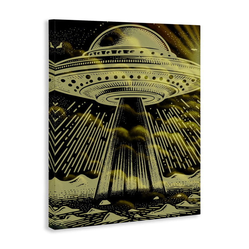 OVNI mystérieux, conception par Jesse Keith, H 48 po x l 36 po