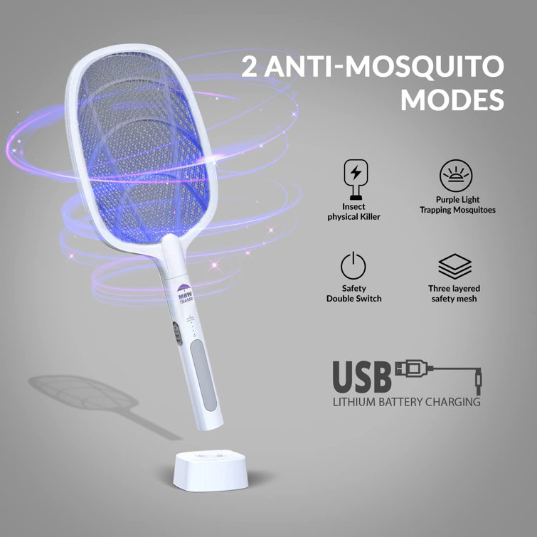 Raquette Anti-moustiques Electrique Rechargeable USB Tapette
