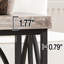 Console industrielle extra longue 70,9 po avec tablettes de rangement ouvertes, canapé étroit pour couloir, vestibule ou salon, rustique et gris rétro-1129191314