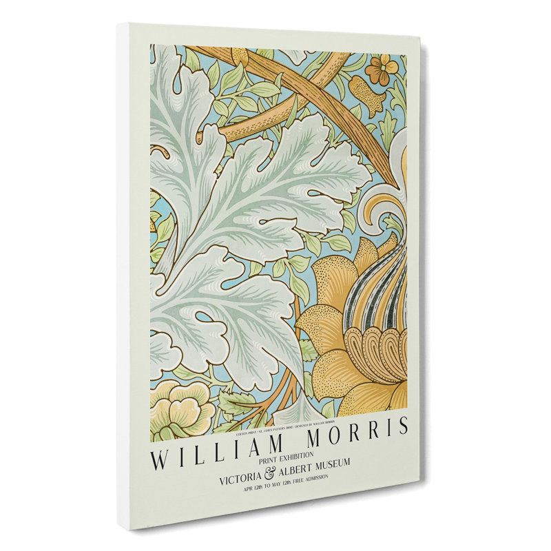 St. James Pattern With Border by William Morris - Wrapped Canvas Painting, 76cm H x 50cm W x 3cm D
