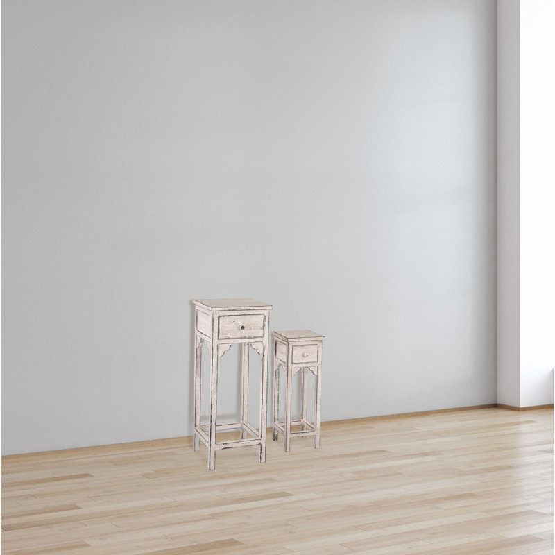 Rader Solid Wood Top 2 - Drawer Nesting Tables