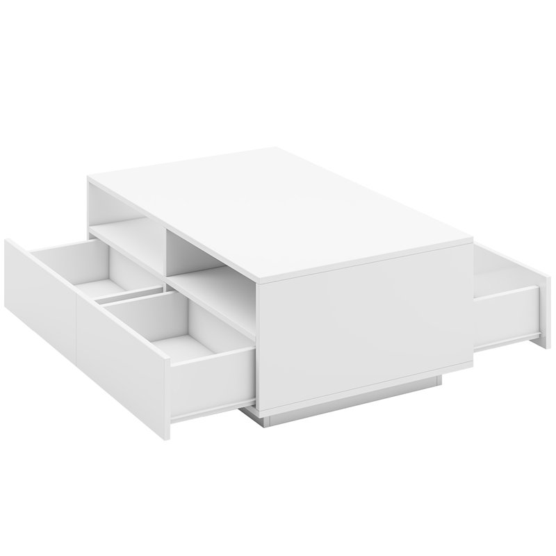 Table basse Lillien, Blanc