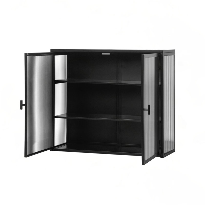 Armoire murale 27,56 po, Noir, Noir