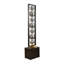 Fontaine décorative de luxe en acier inoxydable noir et argent clair de 183 cm (72,05 po)