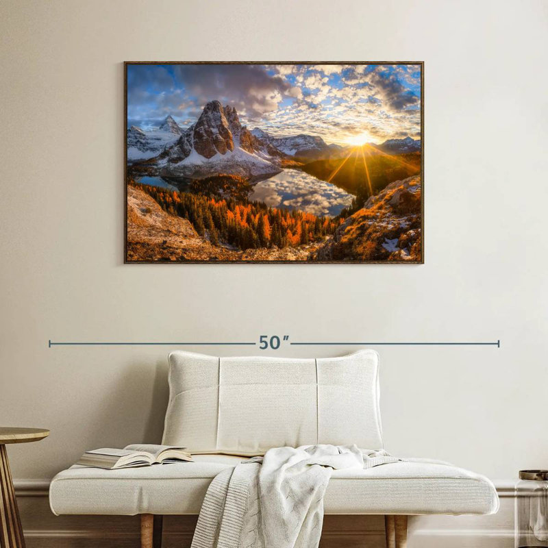 Le paradis sur terre, Cadre flottant noyer, 40 po x 27 po
