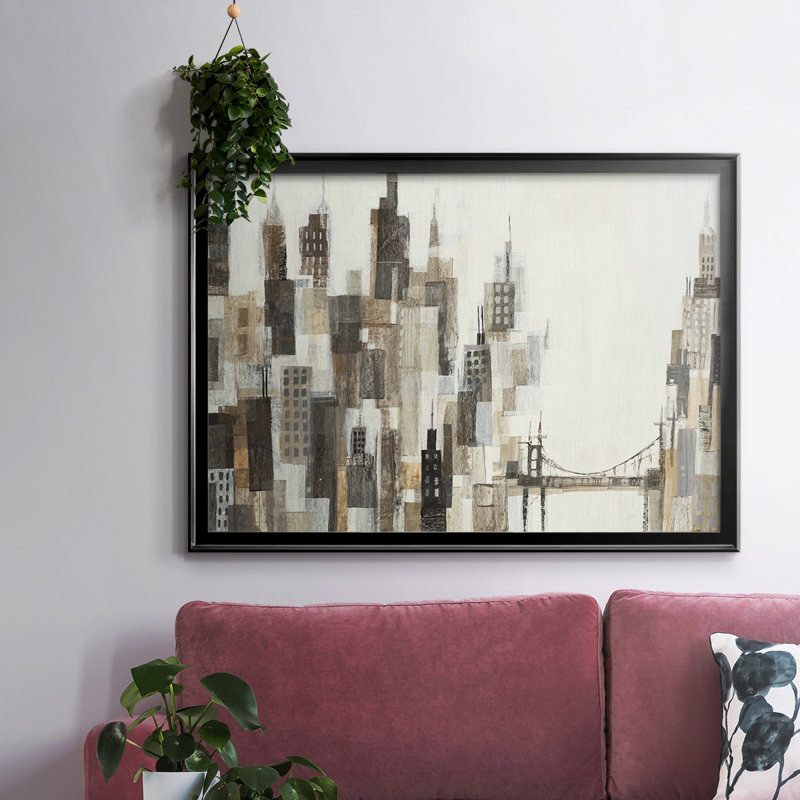 Port of Call, toile tendue avec châssis, H 30 po x l 44 po x P 1,5 po, Noir