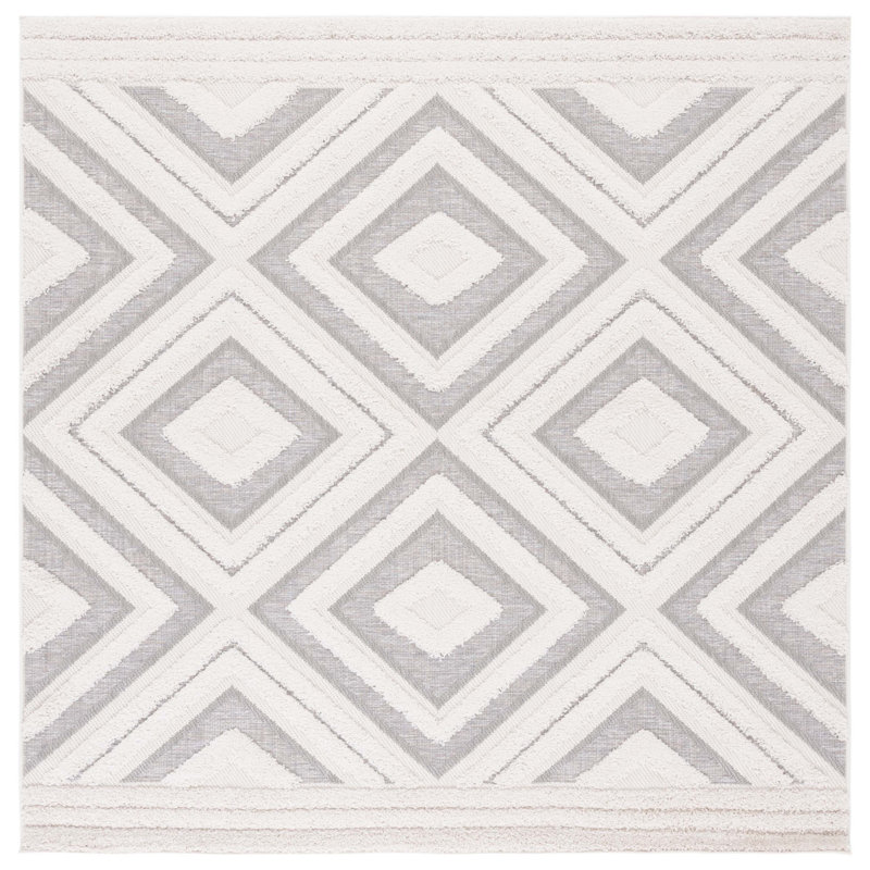 Dimonda Performance Geometric Indoor/Outdoor Area Rug, Square 6'7"