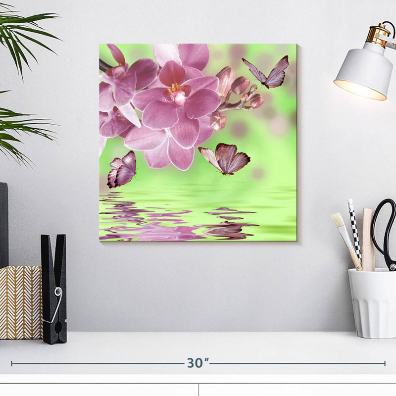 Fleurs d'orchidées Harnek, H 16 po x l 16 po
