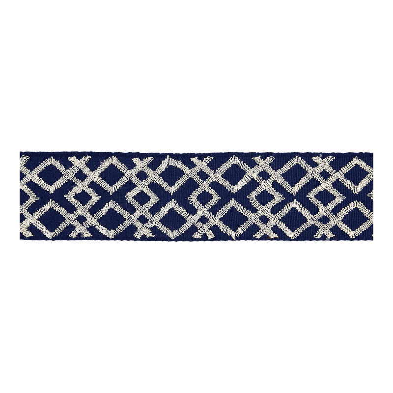 Tissu de treillis moderne de luxe moderne, Indigo