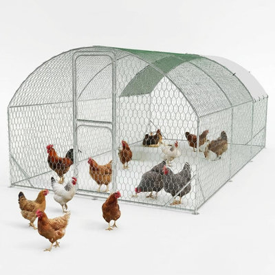 Grand poulailler en métal, poulailler pour cour avec couvercle, grand poulailler, cage à volaille, poulailler pour poulets