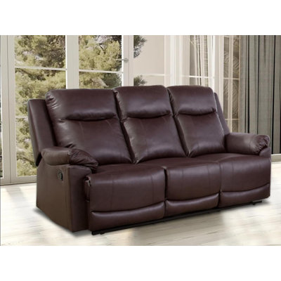 Almke 80.5'' Faux Leather Reclining Sofa
