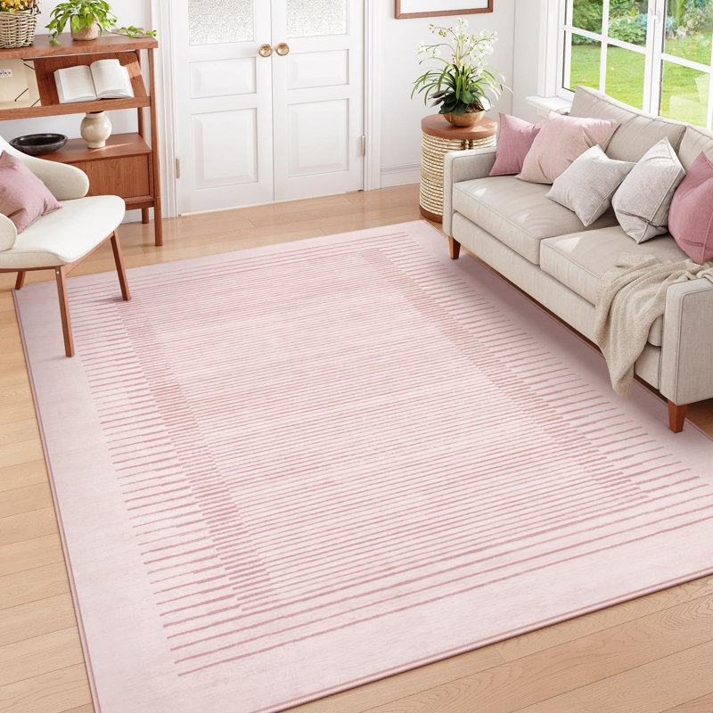 Tapis rayé berbère antidérapant pour salon Celeta, Rectangle 9 pi x 12 pi