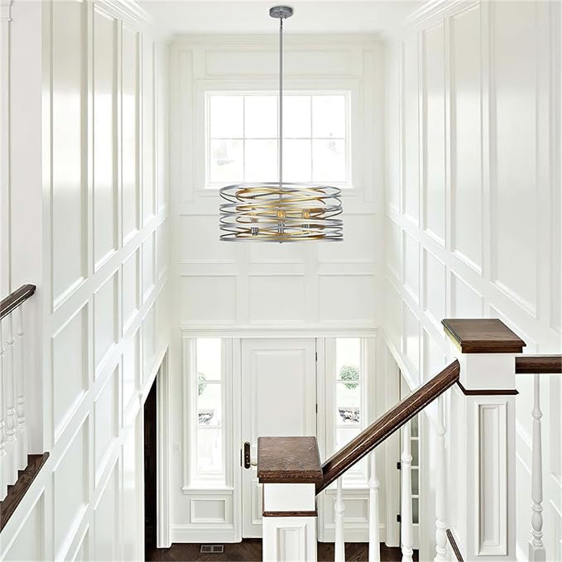 Large Retro Circular Chandelier