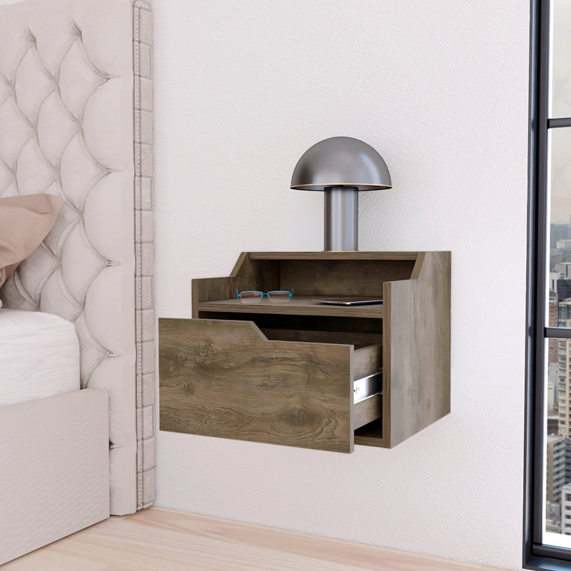 Table de chevet Makenzi, Brun foncé