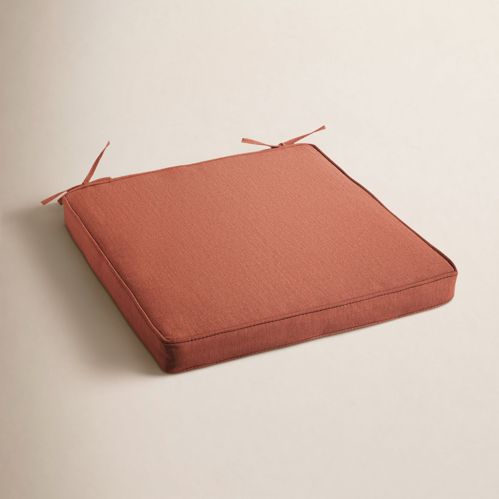 Outdoor Dining Chair Cushion, 12" W x 18" D, Canvas Persimmon Sunbrella® Canvas