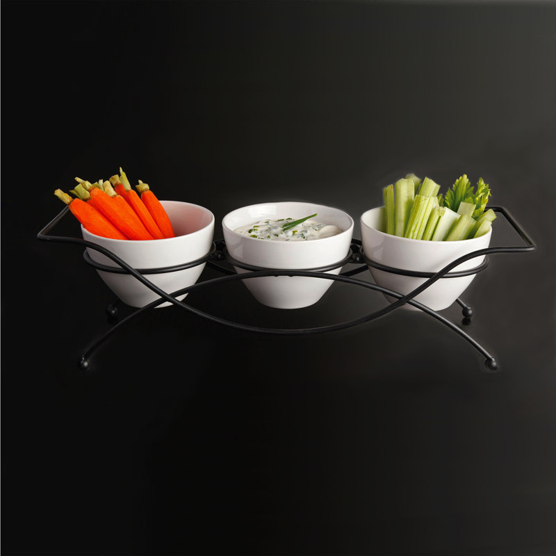 Gibson Gracious 4 Piece Condiment Server Set