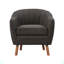 Chaise d'appoint Mid-Century moderne en chenille 1pc-636780128