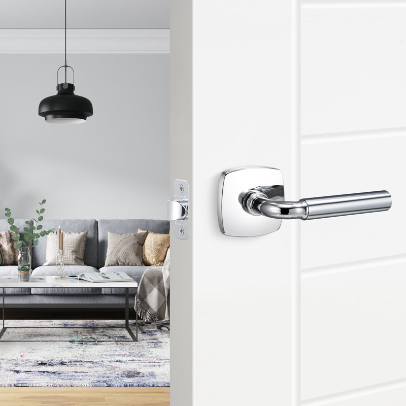 Rosette Forma Passage, poignée lisse, Chrome poli