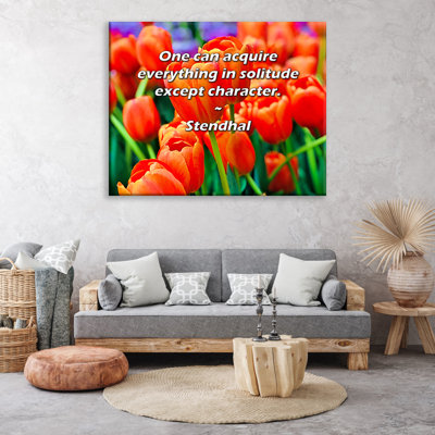 World Menagerie Gallery Wrapped Canvas By Stendhal: "One can acquire everything in solitude except char