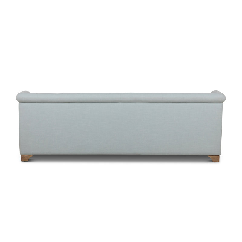 Scroll Arm Sofa, Putty, Serene Sky, Driftwood