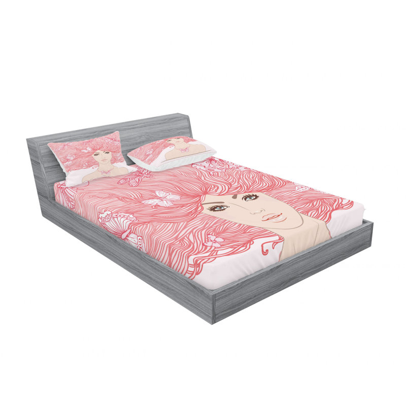 Microfiber Sheet Set, Queen Sheet Set with Fitted Sheet