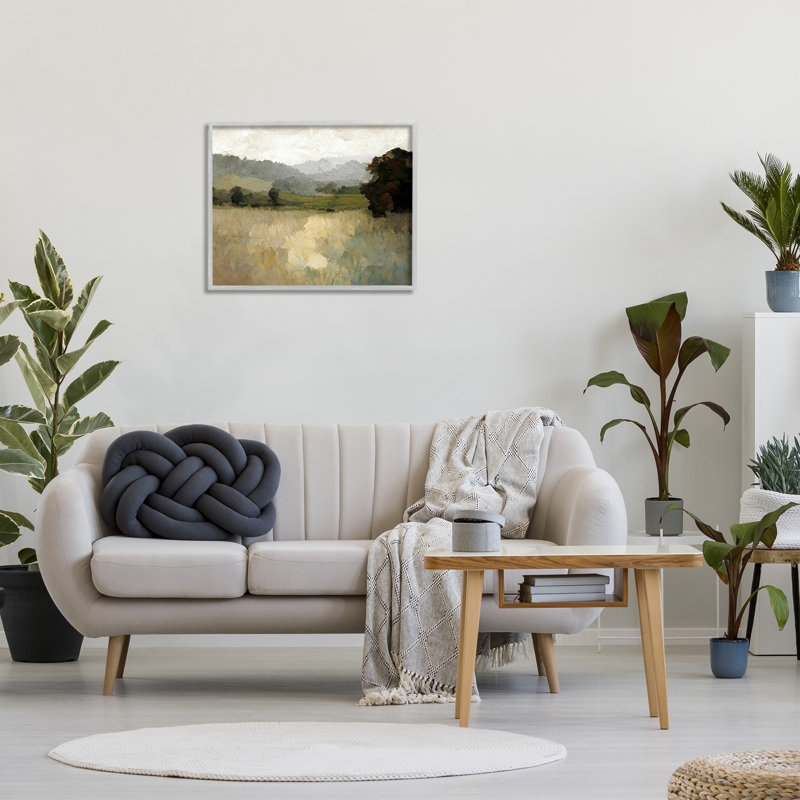 «Green Impressionist Scenery», estampe numérique encadrée par Gina Kelly, Estampe numérique Farmhouse, H 24 po x l 30 po